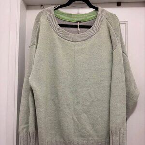 Free People minty green sweater Small (oversized fits to L)
